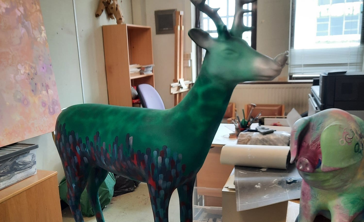 Painted reindeer